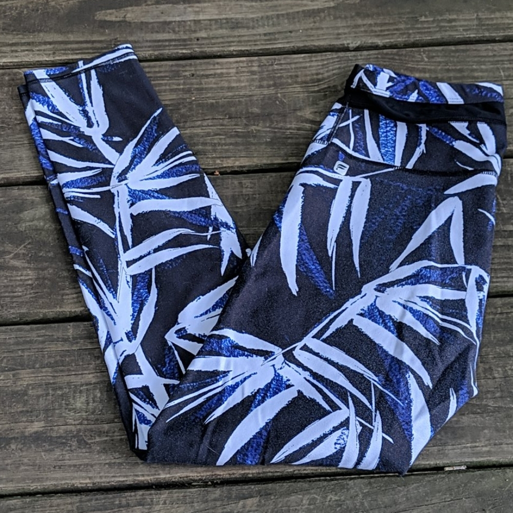 • Fabletics Blue, Black, White Colored Leggings •